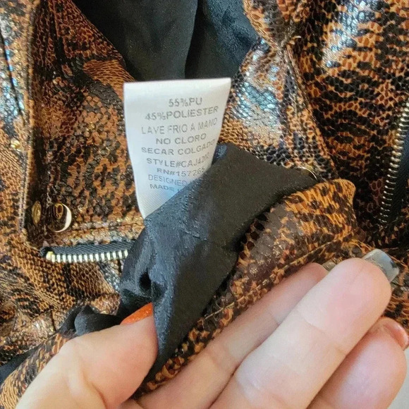 COMME USA Snakeskin Print Bomber Jacket - Picture 6 of 6